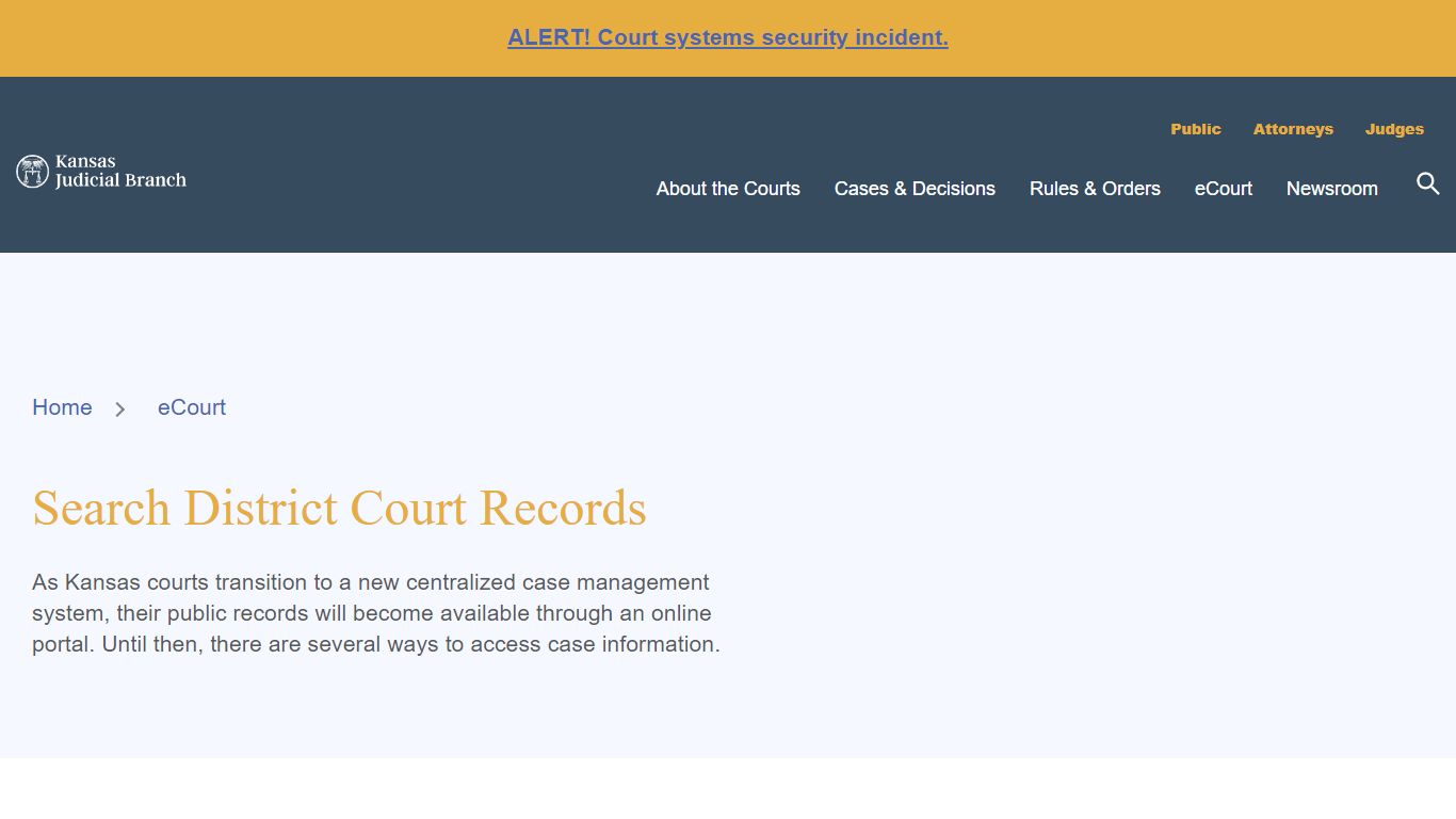 Search District Court Records - KS Courts - Kansas Judicial Center